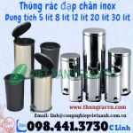 Thùng rác đạp chân inox giá rẻ